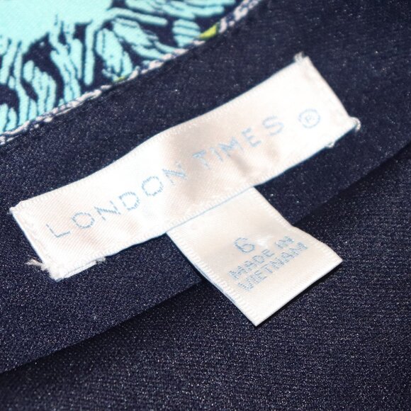 💙💚 London Times Dress · Blue & Green · Size 6 - Picture 2 of 7